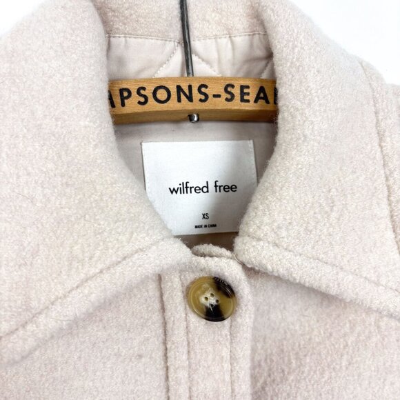 Aritzia Wilfred Free Ganna Bone Wool Shacket Shirt Jacket XS - Picture 4 of 8